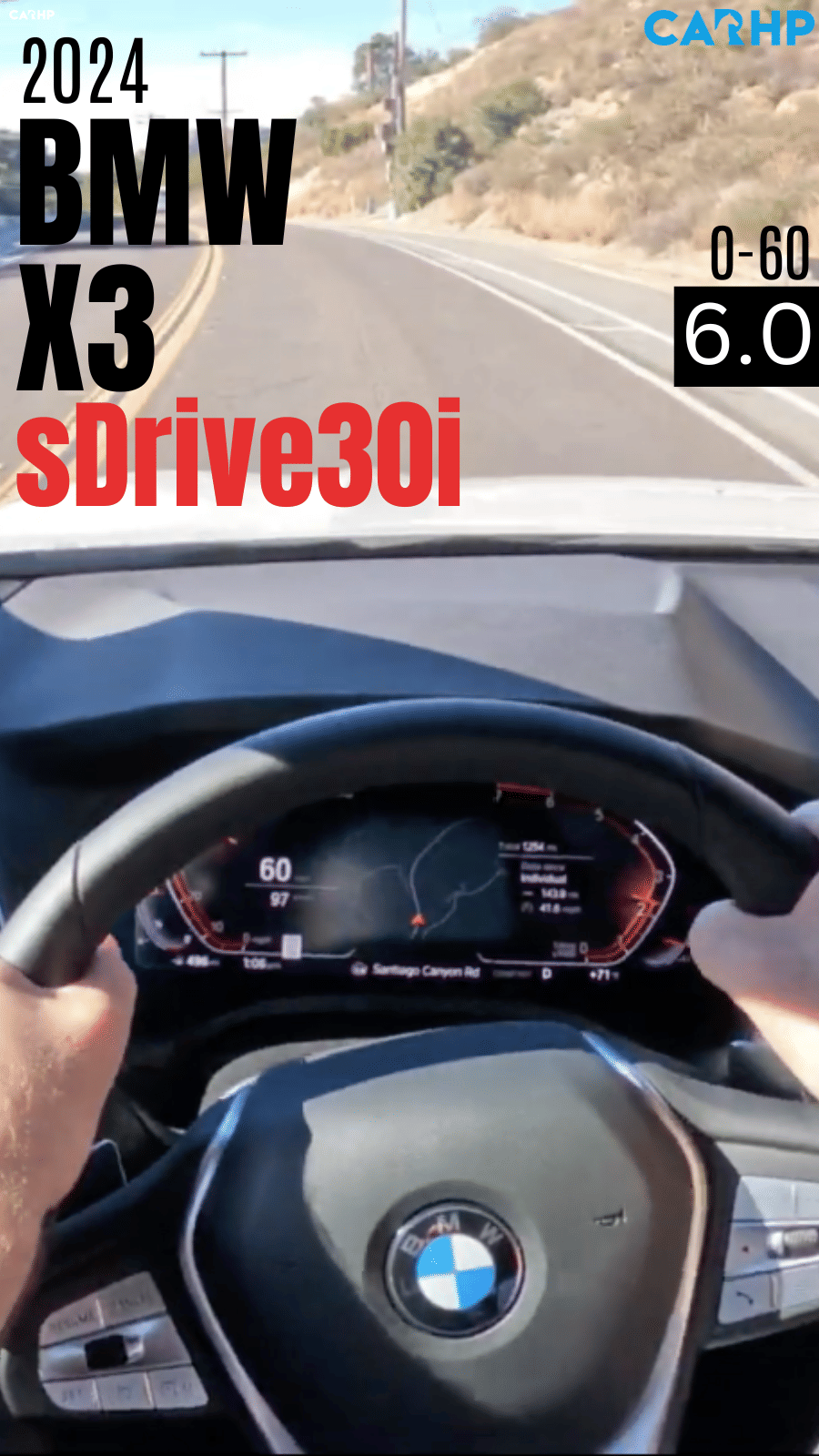 2024 BMW X3 sDrive30i 0-60 mph time