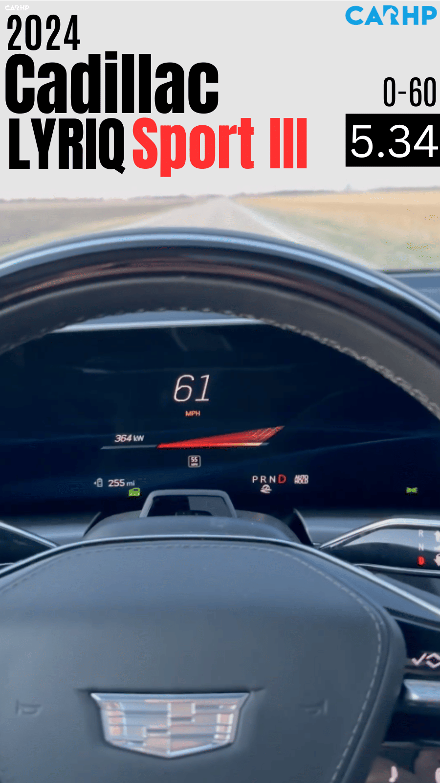 2024 Cadillac LYRIQ Sport 3 0-60 mph time