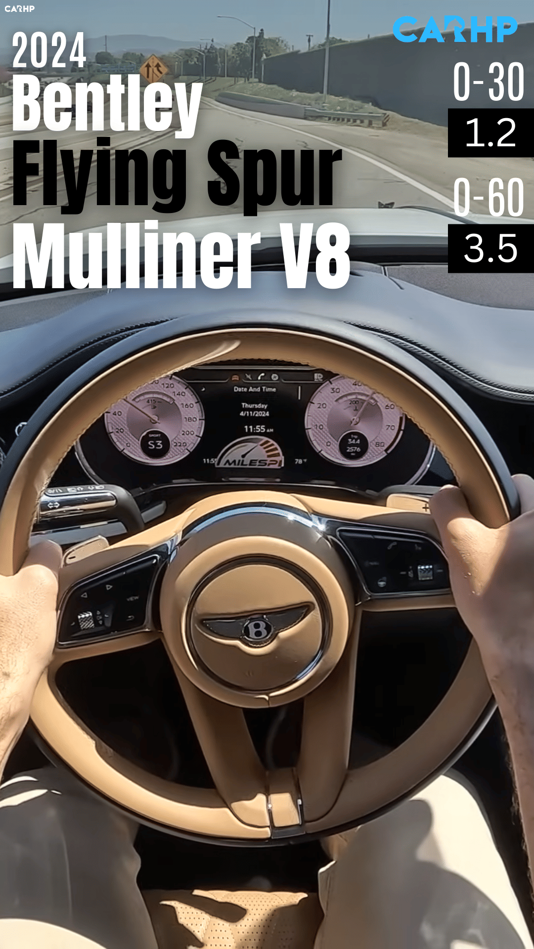 2024 Bentley Flying Spur Mulliner V8 0-60 mph time