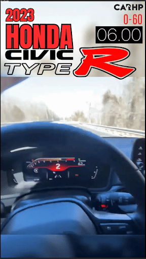 2023 Honda Civic type r 0-60