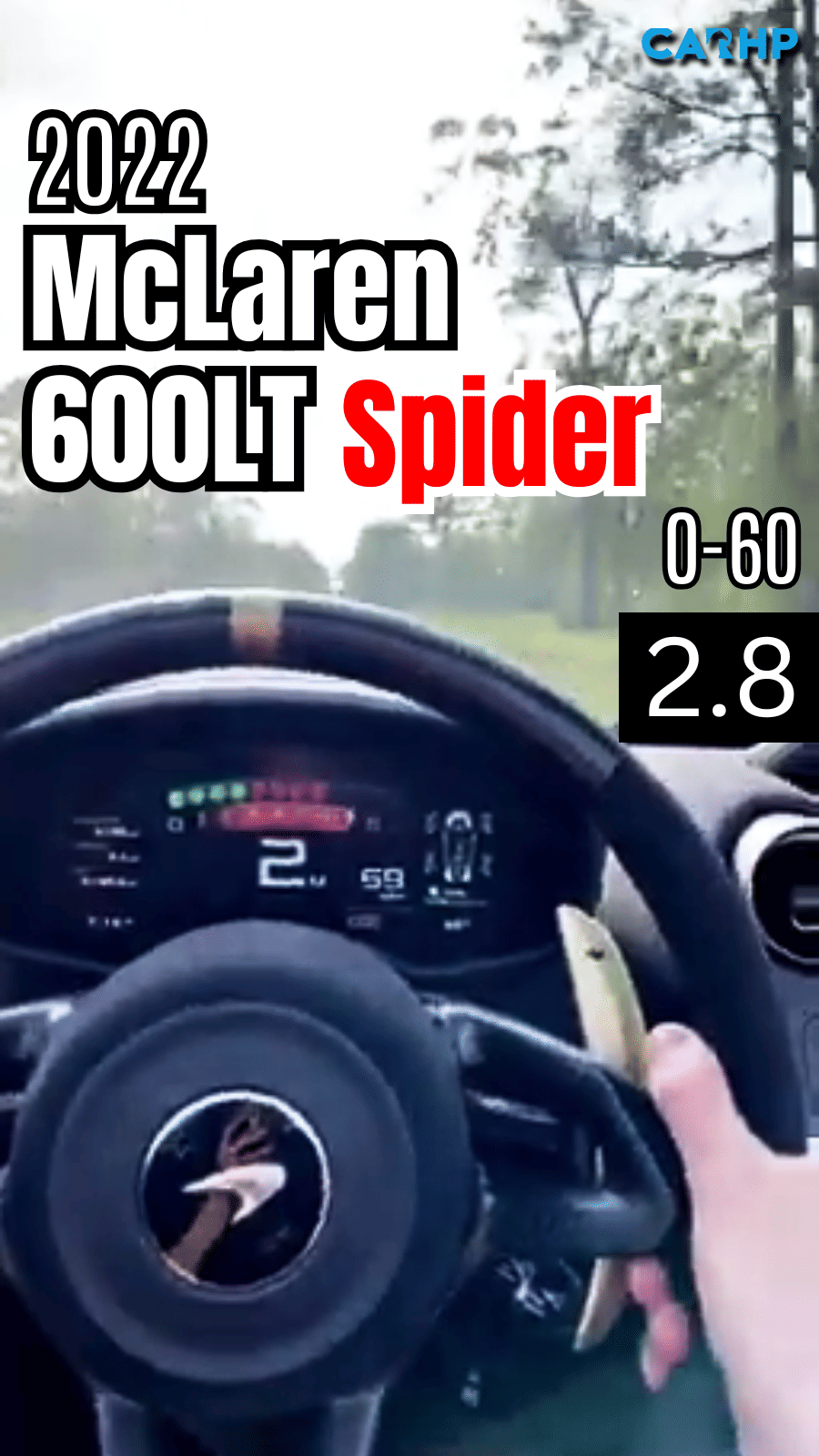 2022 McLaren 600LT Spider 0-60 mph time