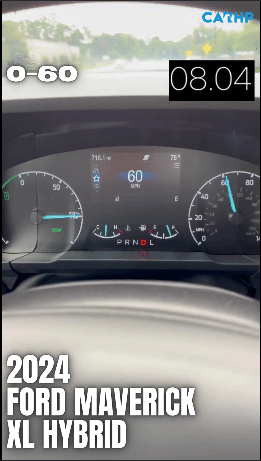 2024 Ford Maverick XL Hybrid 0-60 mph timeÂ 