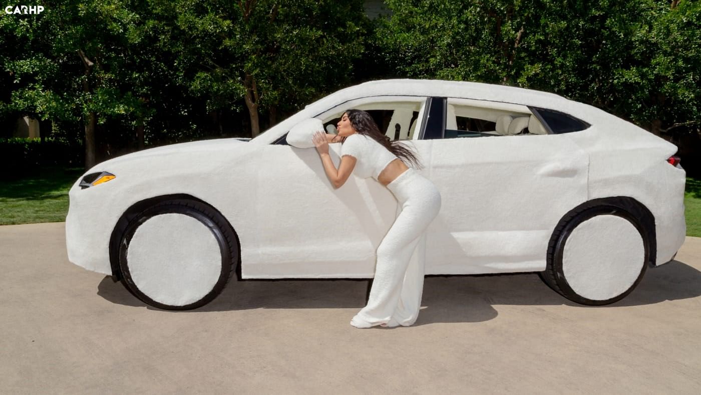 Kim Kardashian and her 2021 Skims Lamborghini Urus
