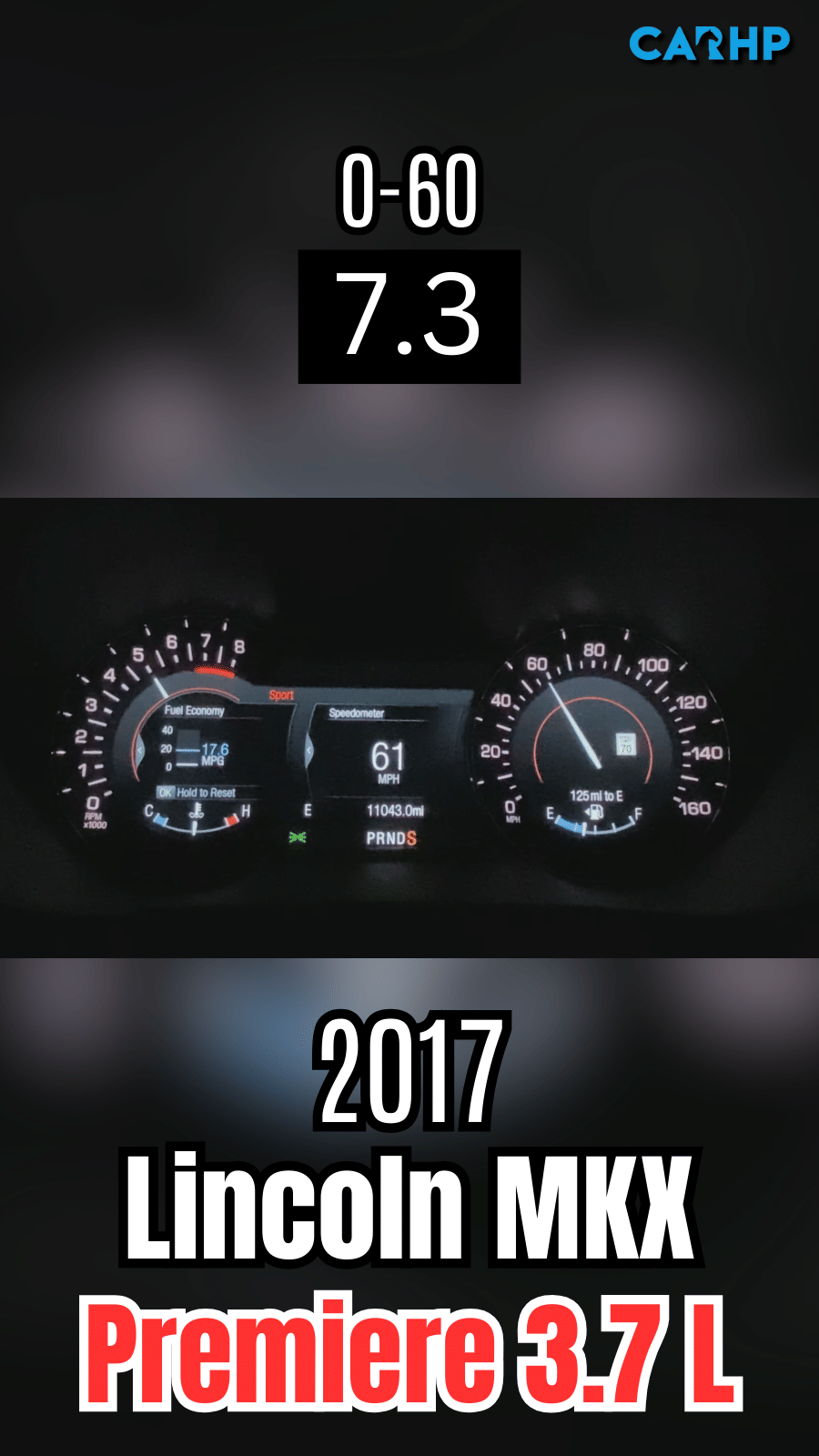 2017 Lincoln MKX Premiere 3.7 L 0-60 mph time