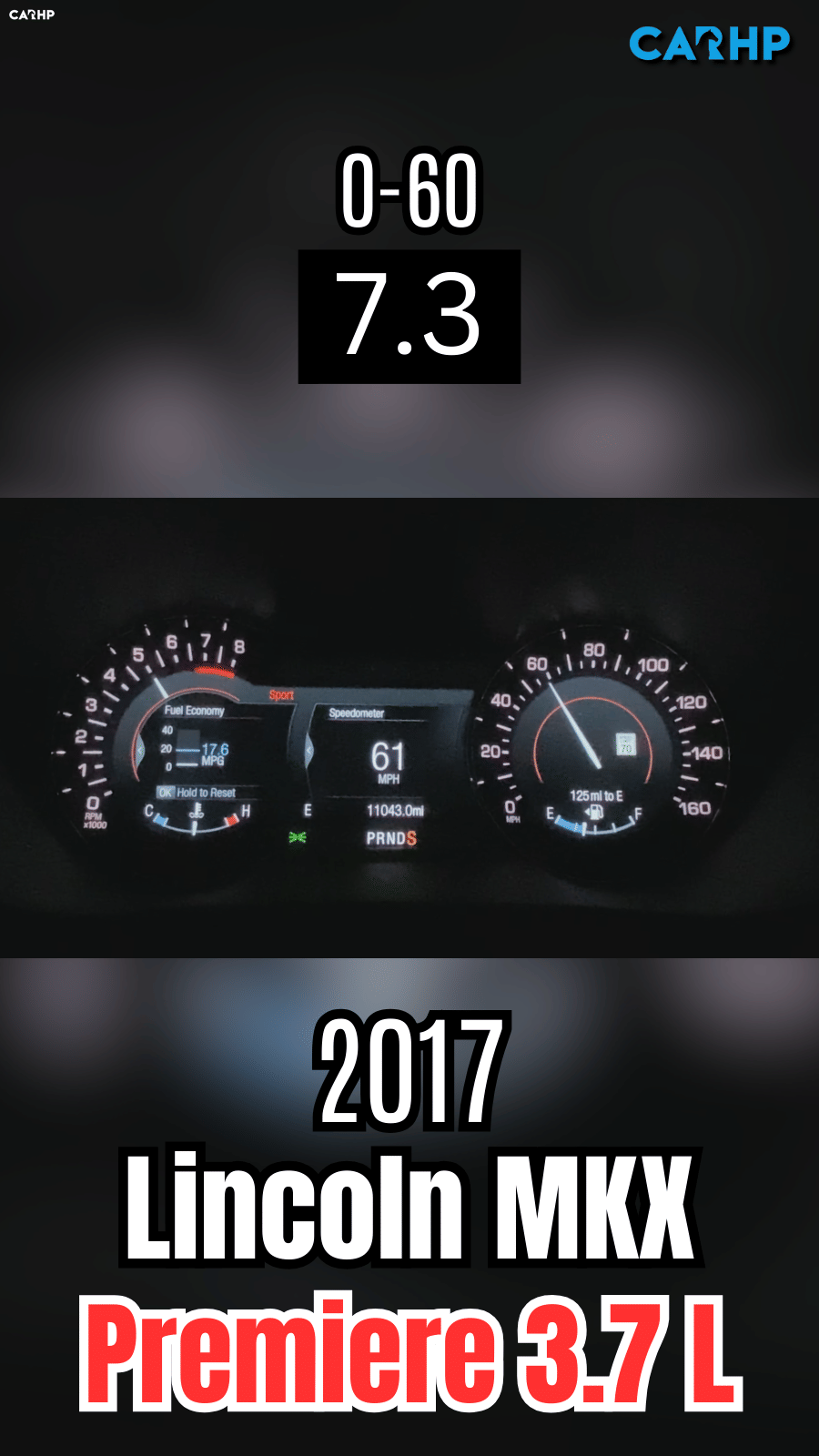 2017 Lincoln MKX Premiere 3.7 L 0-60 mph time