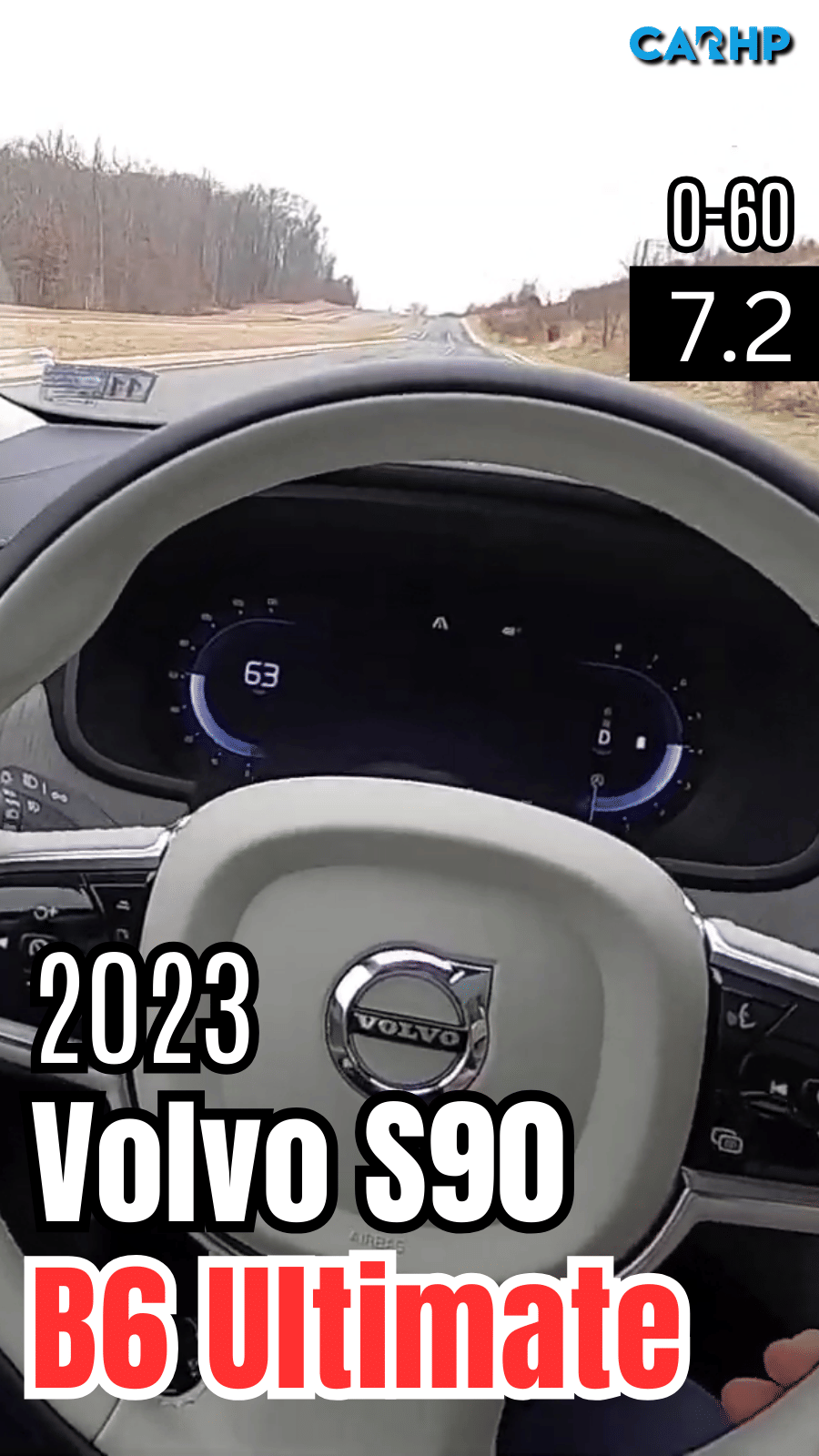 2023 Volvo S90 B6 Ultimate 0-60 mph time