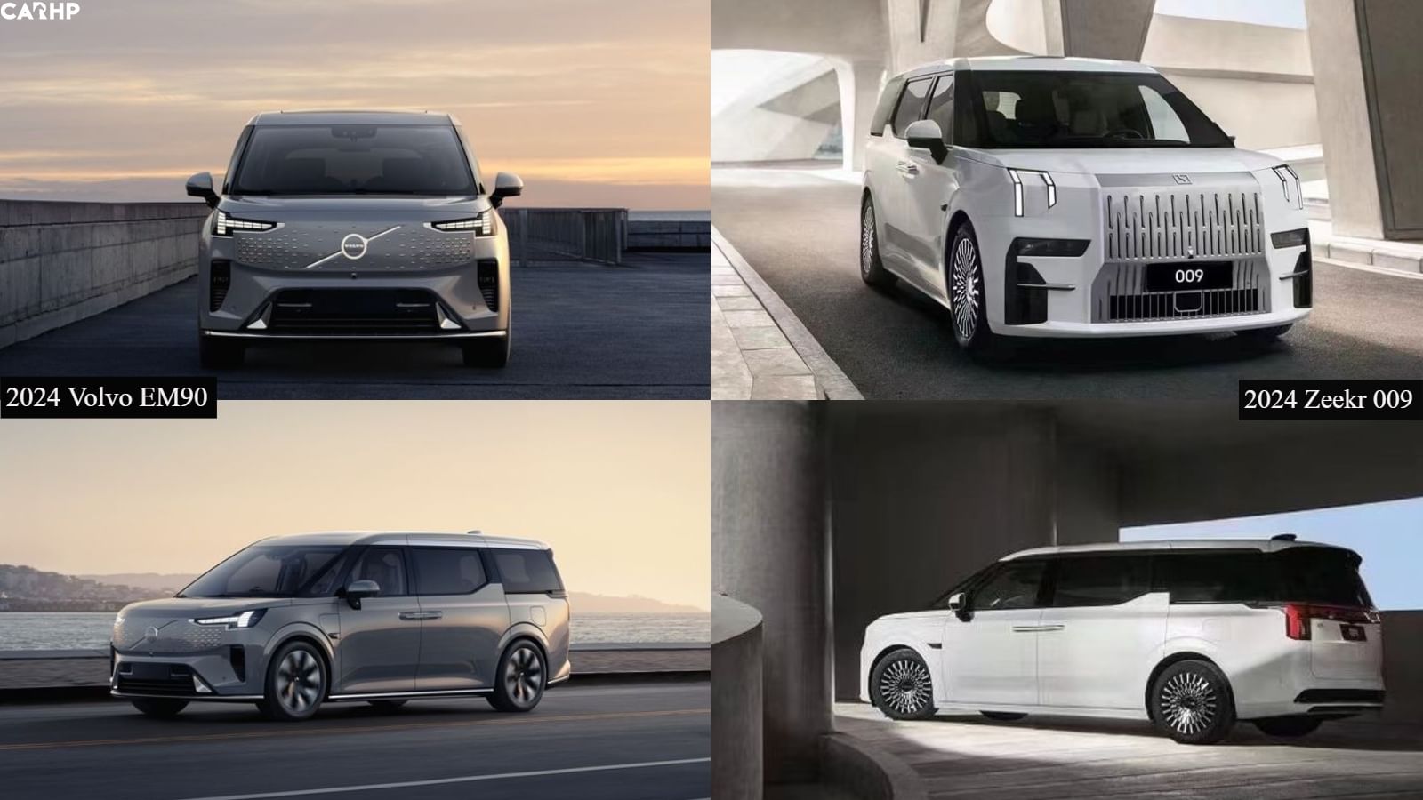 2024 Volvo EM90 and 2024 Zeekr 009