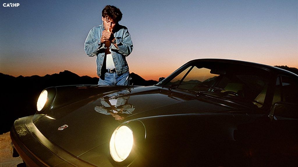 1980 black Porsche 911 Carrera S with Johnny Depp