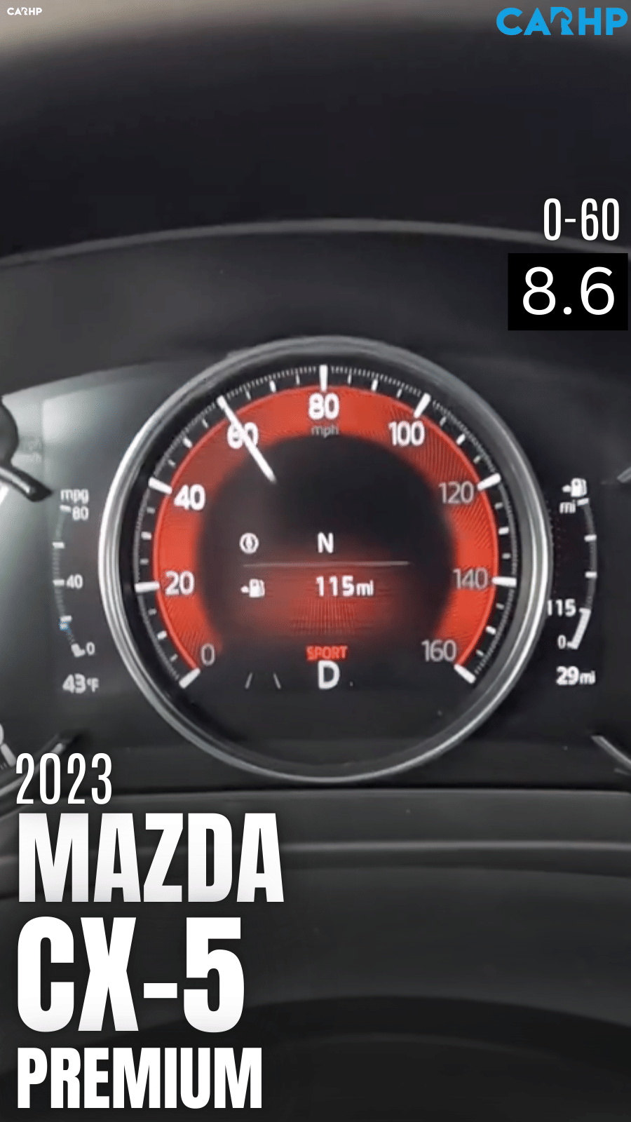 2023 Mazda CX-5 Premium 0-60 mph time