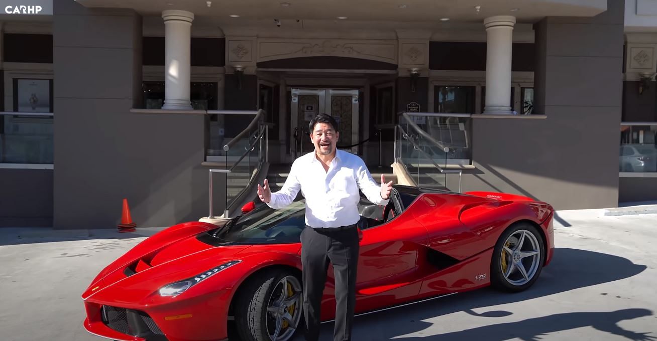 2017 red Ferrari LaFerrari Aperta with David Lee
