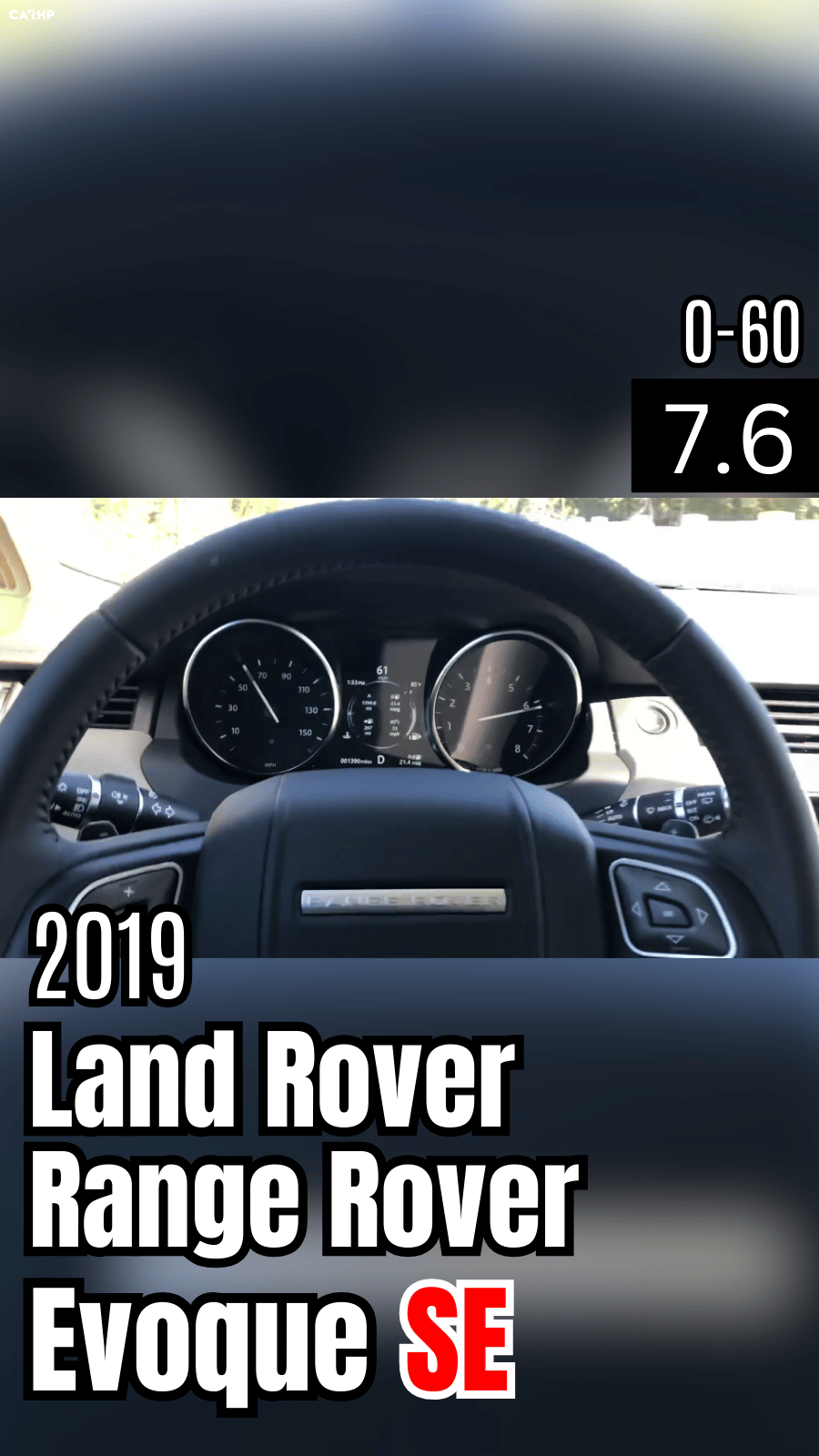 2019 Land Rover Range Rover Evoque SE 0-60 mph time