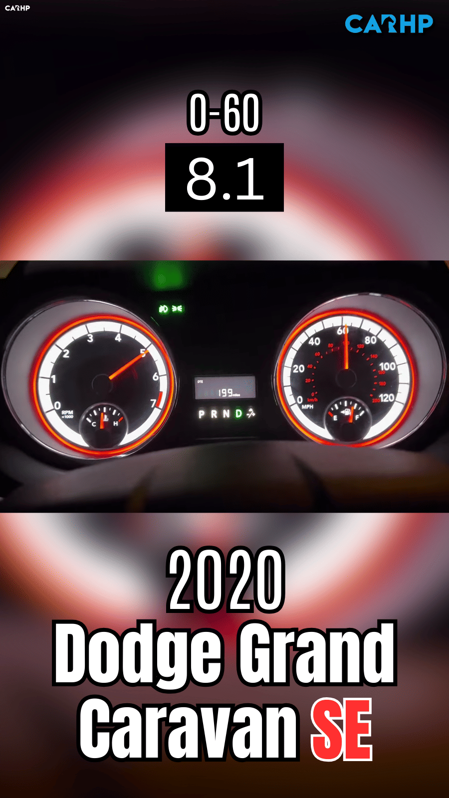2020 Dodge Grand Caravan SE 0-60 mph time