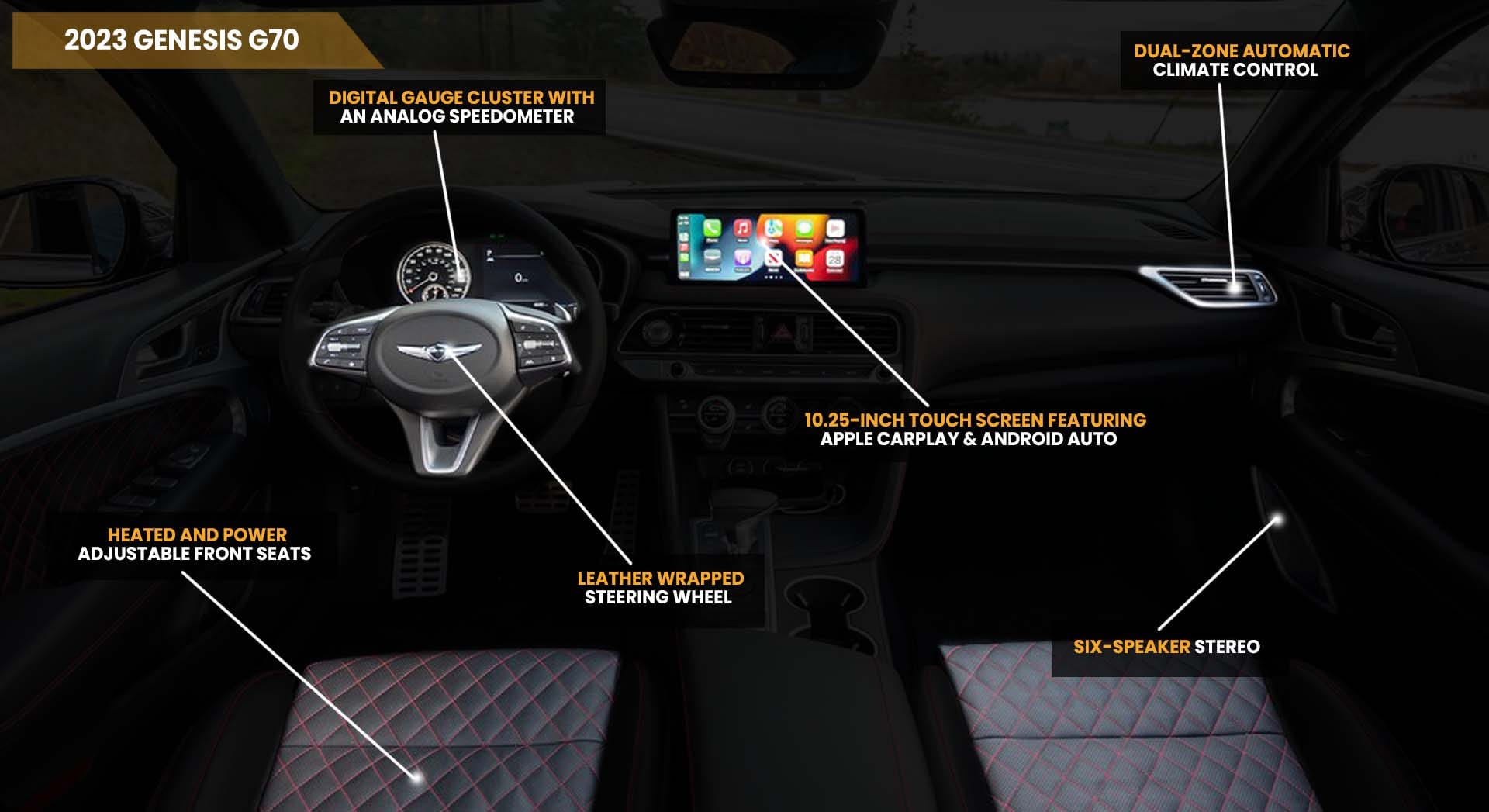 2023 genesis g70 interior