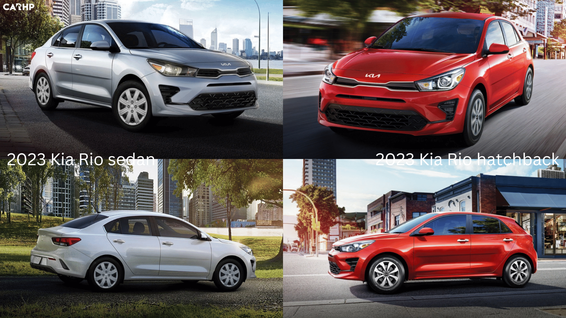 2023 Kia Rio sedan and hatchback