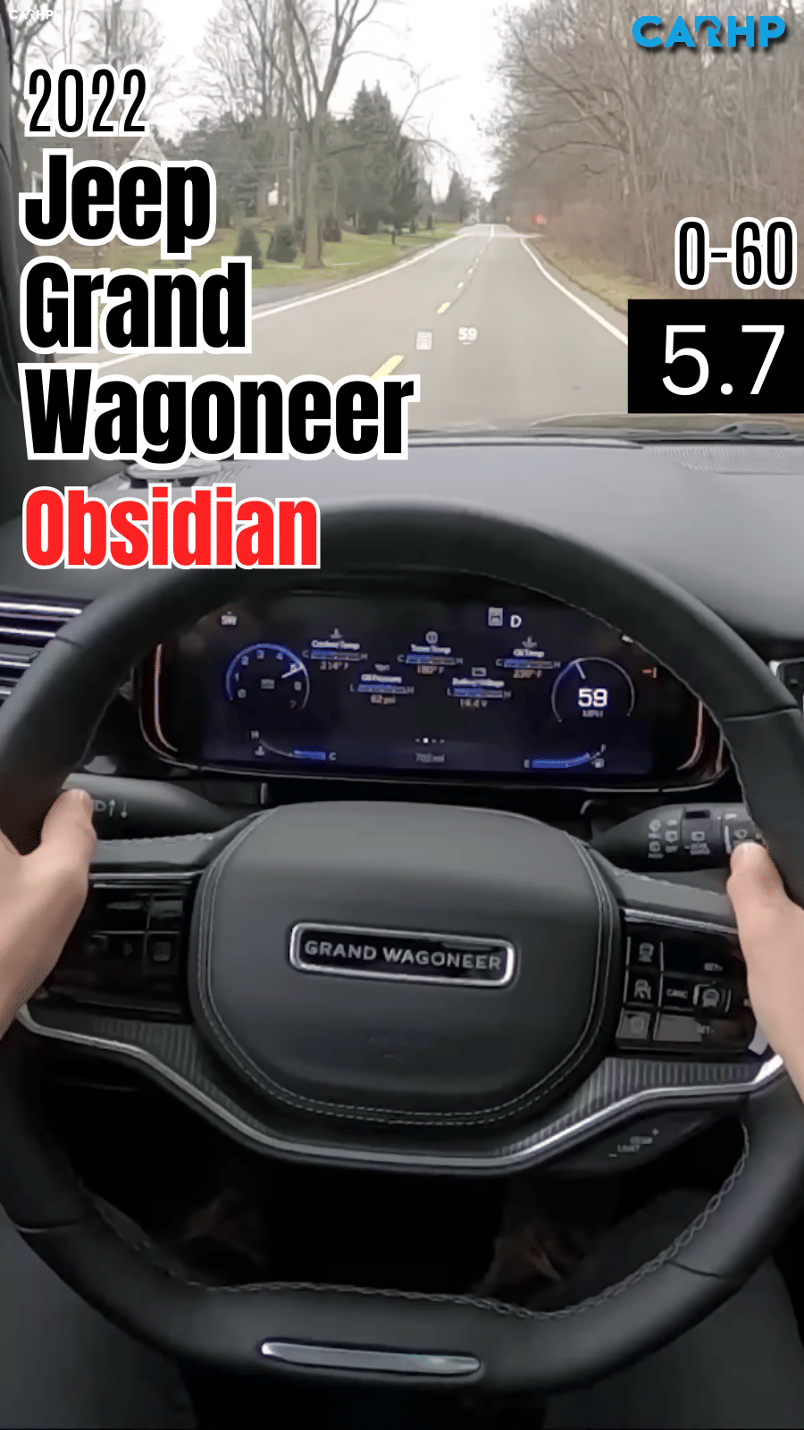2022 Jeep Grand Wagoneer Obsidian 0-60 mph time
