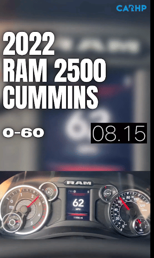 2022 RAM 2500Â cummins 0-60 mph