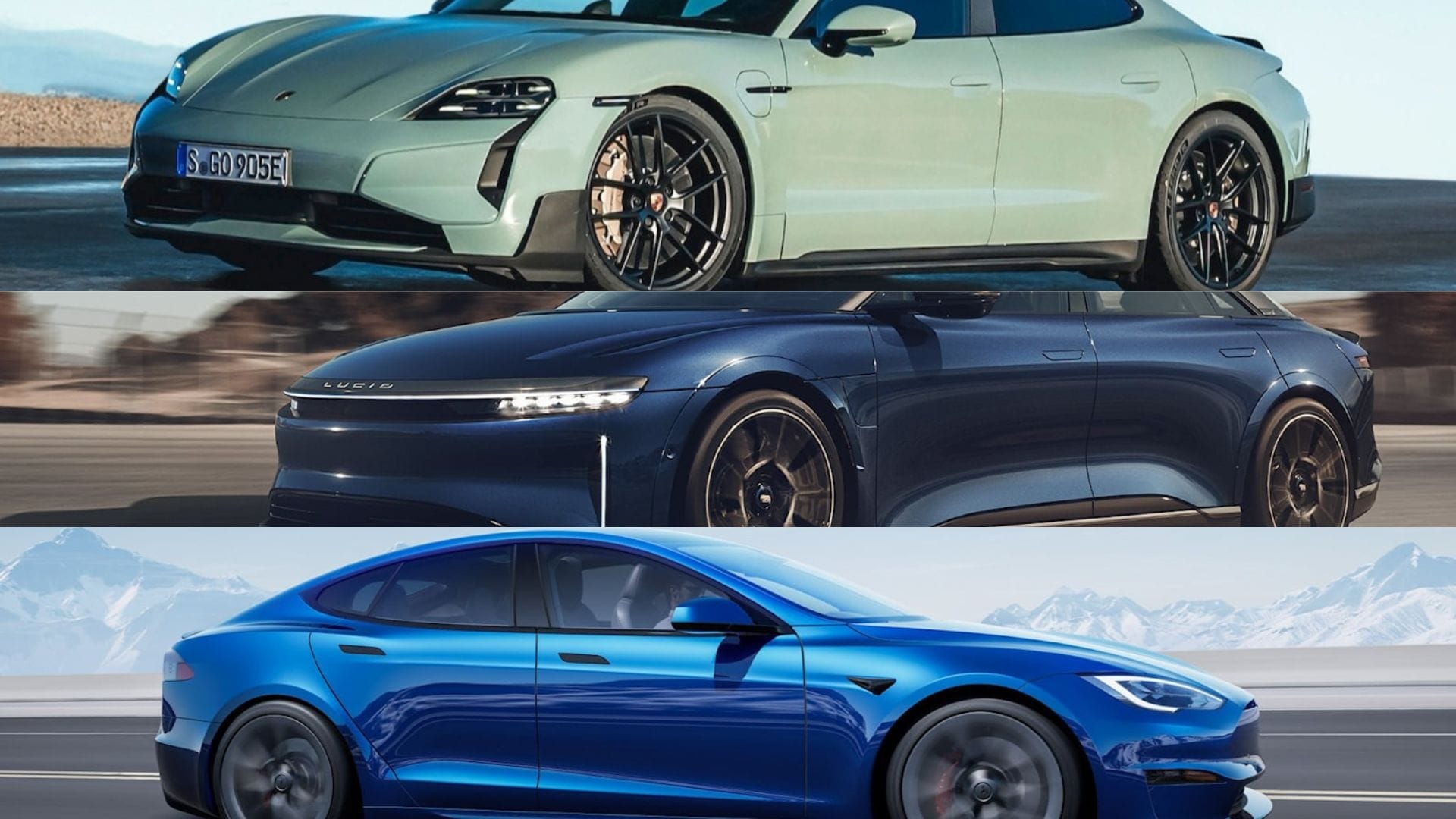 Check Out How Taycan Turbo GT Battles It Out Against Model S Plaid And Air Sapphire